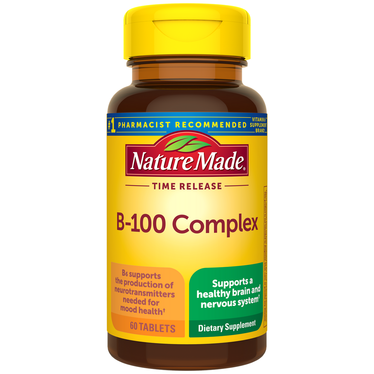 Nature Made Balanced B-100 Complex Supplement Tablets, 60 Tablets